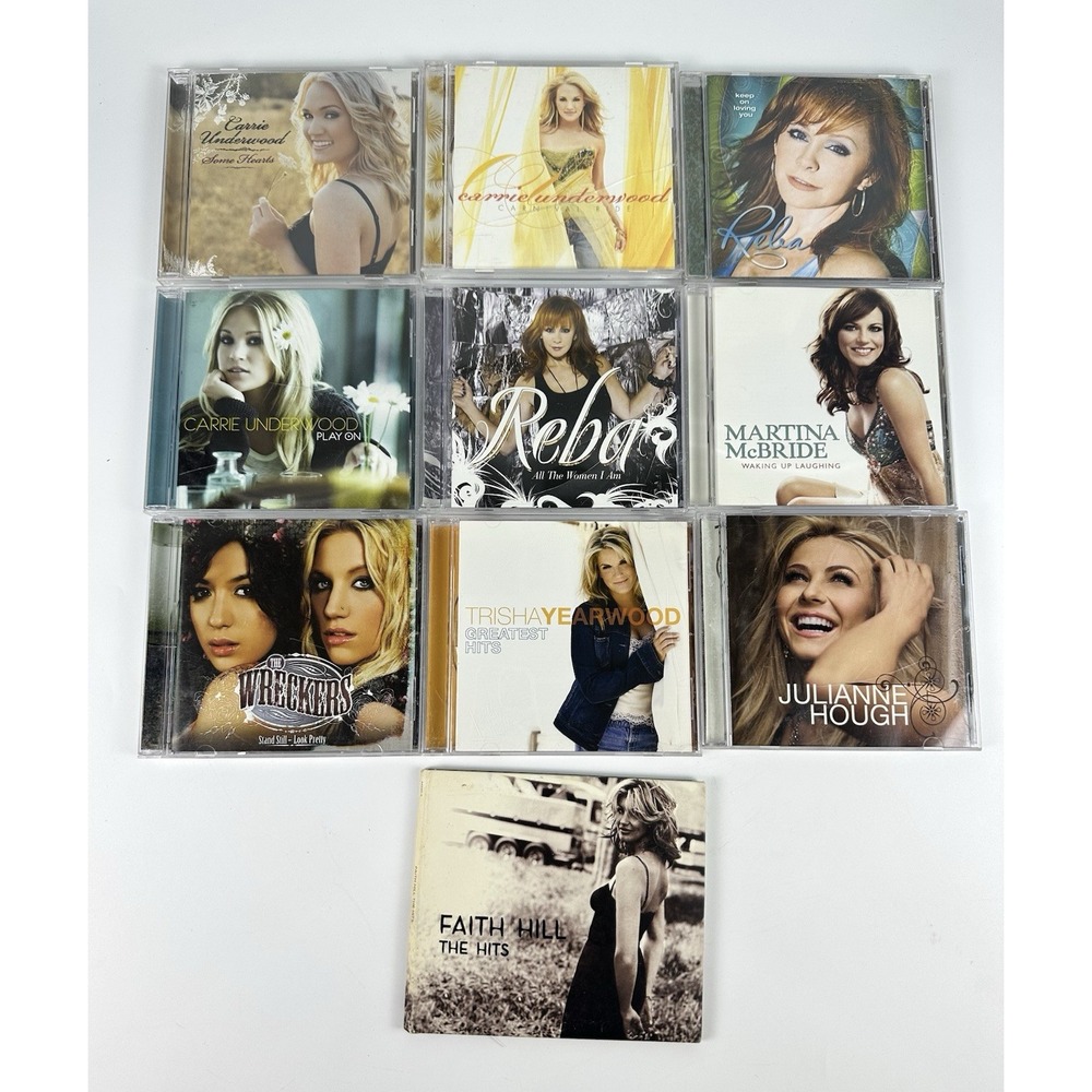 10 CD Female Country Carrie Underwood Reba Faith Hill Trisha Yearwood Wreckers